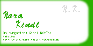 nora kindl business card